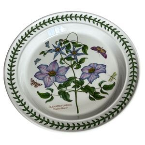Portmeirion Botanic Garden Clematis Florida 10.5" Dinner Plate Made in Britain